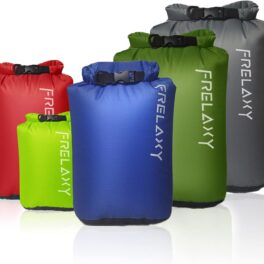Frelaxy Dry Bag 3-Pack/5-Pack, Ultralight Dry Sack, Outdoor Bags Keep Gear Dry for Hiking, Backpacking, Kayaking, Camping, Swimming, Boating